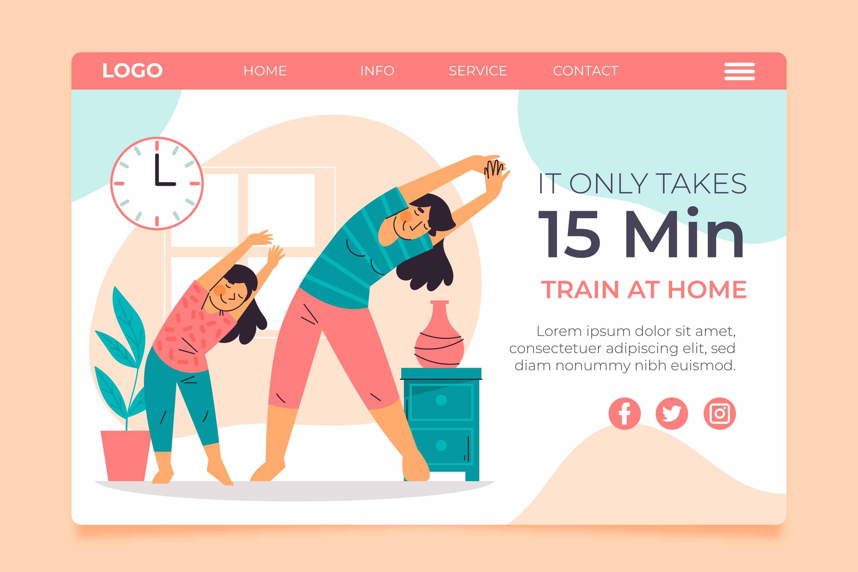 Шаблон утренней зарядки на 10 минут